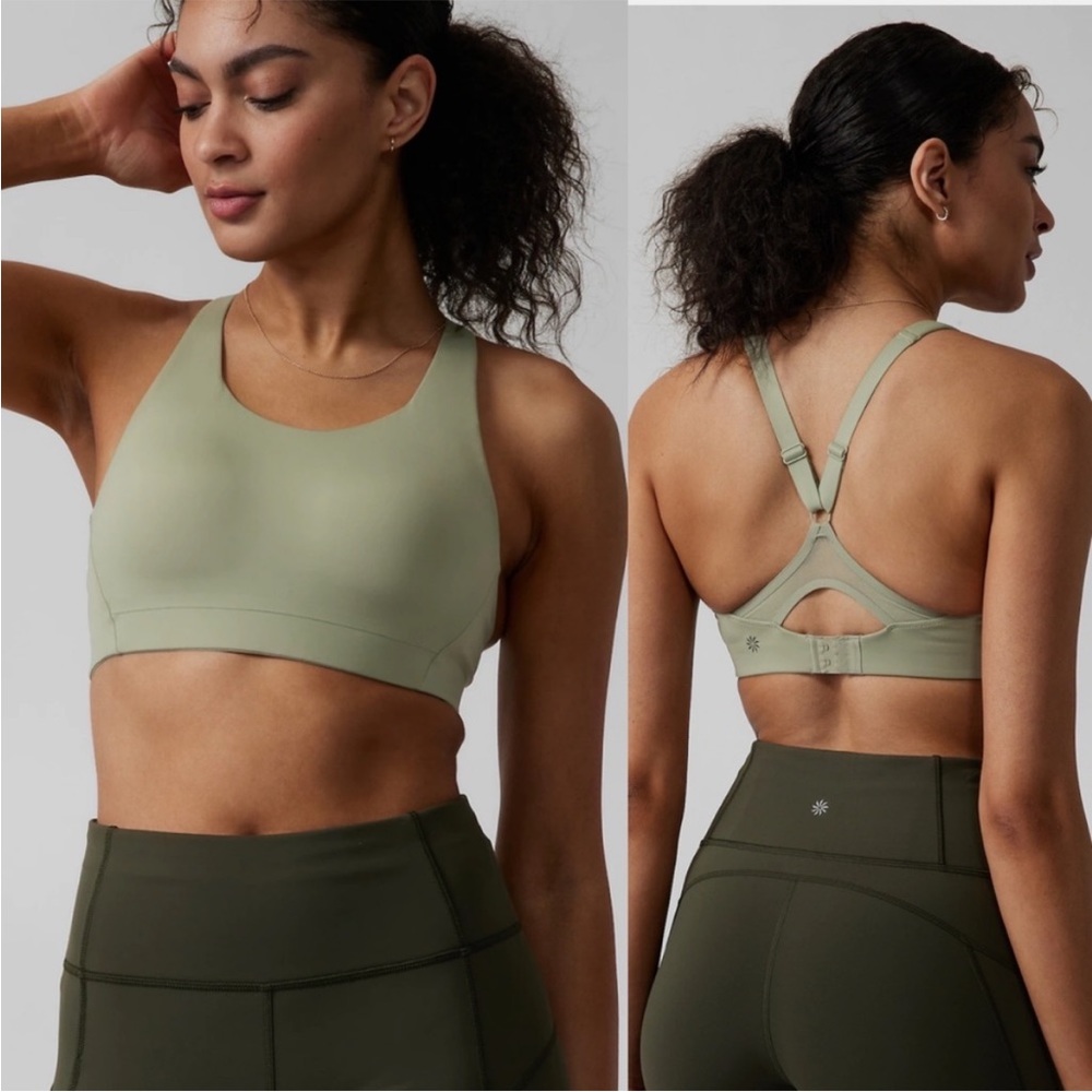 {Athleta} Advance Sports Bra in Green - Women's 34B - NWT